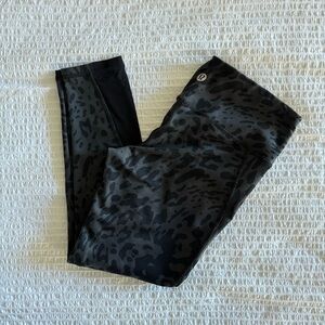 Lululemon Black Leopard Print Leggings